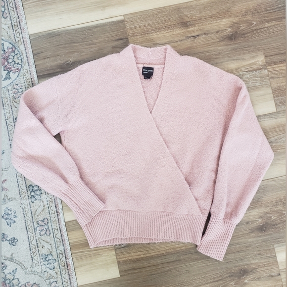 Free Press Wrap Pink Sweater - Picture 2 of 3